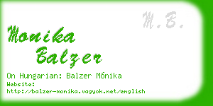 monika balzer business card
